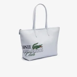 Roland-Garros Tote Bags & Handbag|Bags|Lacoste x Shopping bag - White