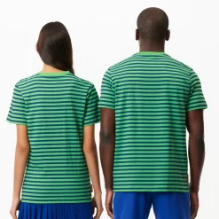 Roland-Garros T-shirts & Tank Tops|T-shirts|Lacoste x Unisex's Stripes T-shirt - Green
