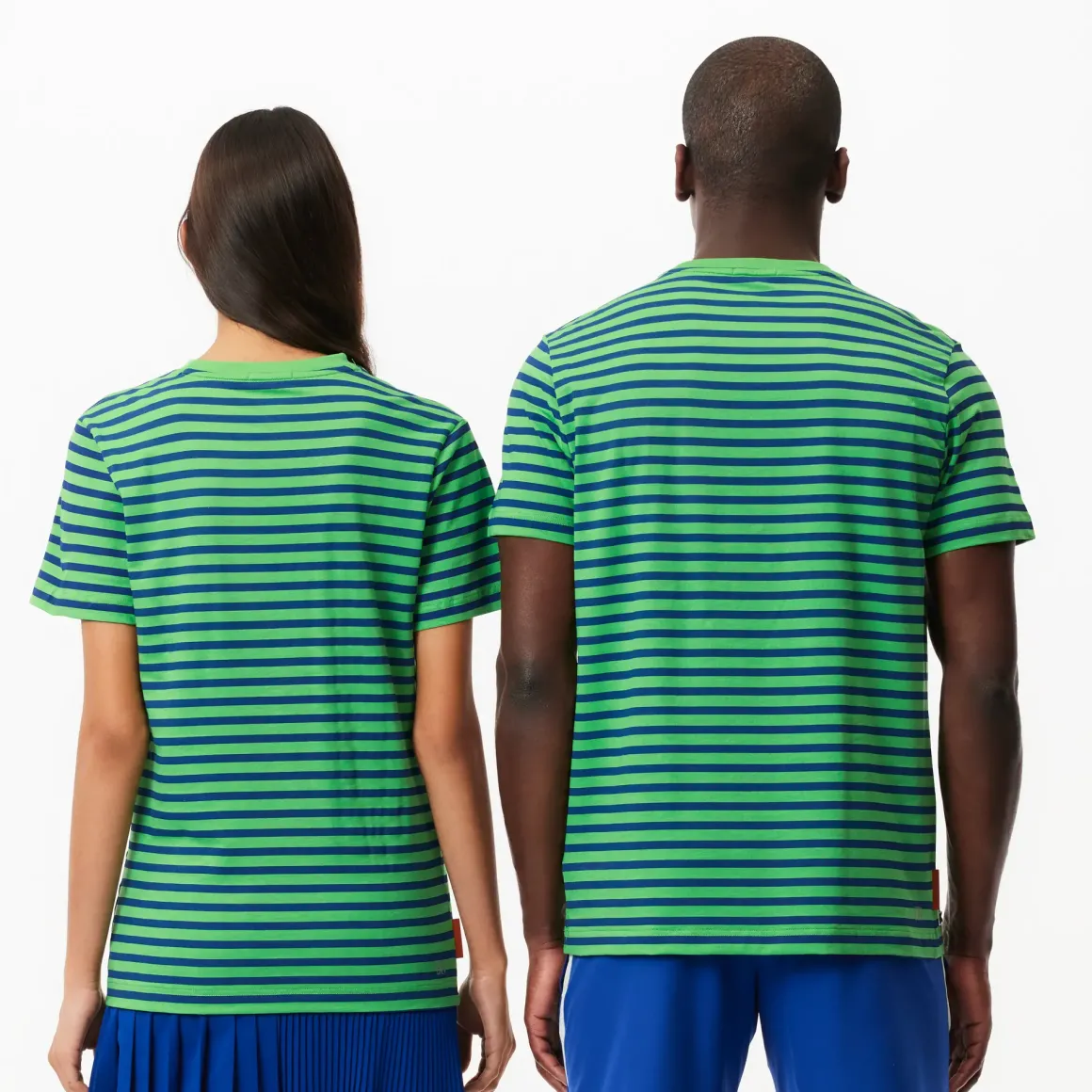 Roland-Garros T-shirts & Tank Tops|T-shirts|Lacoste x Unisex's Stripes T-shirt - Green