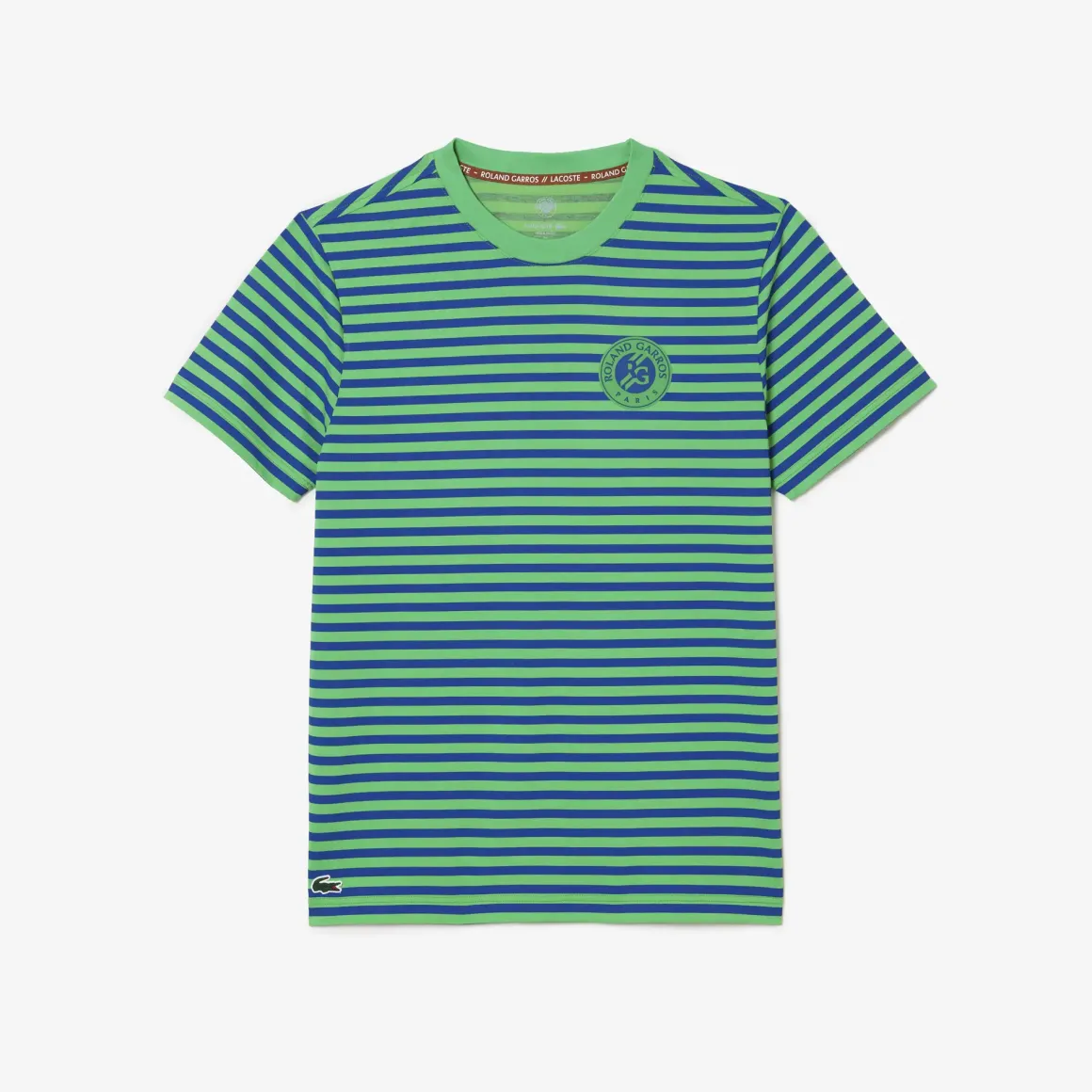 Roland-Garros T-shirts & Tank Tops|T-shirts|Lacoste x Unisex's Stripes T-shirt - Green