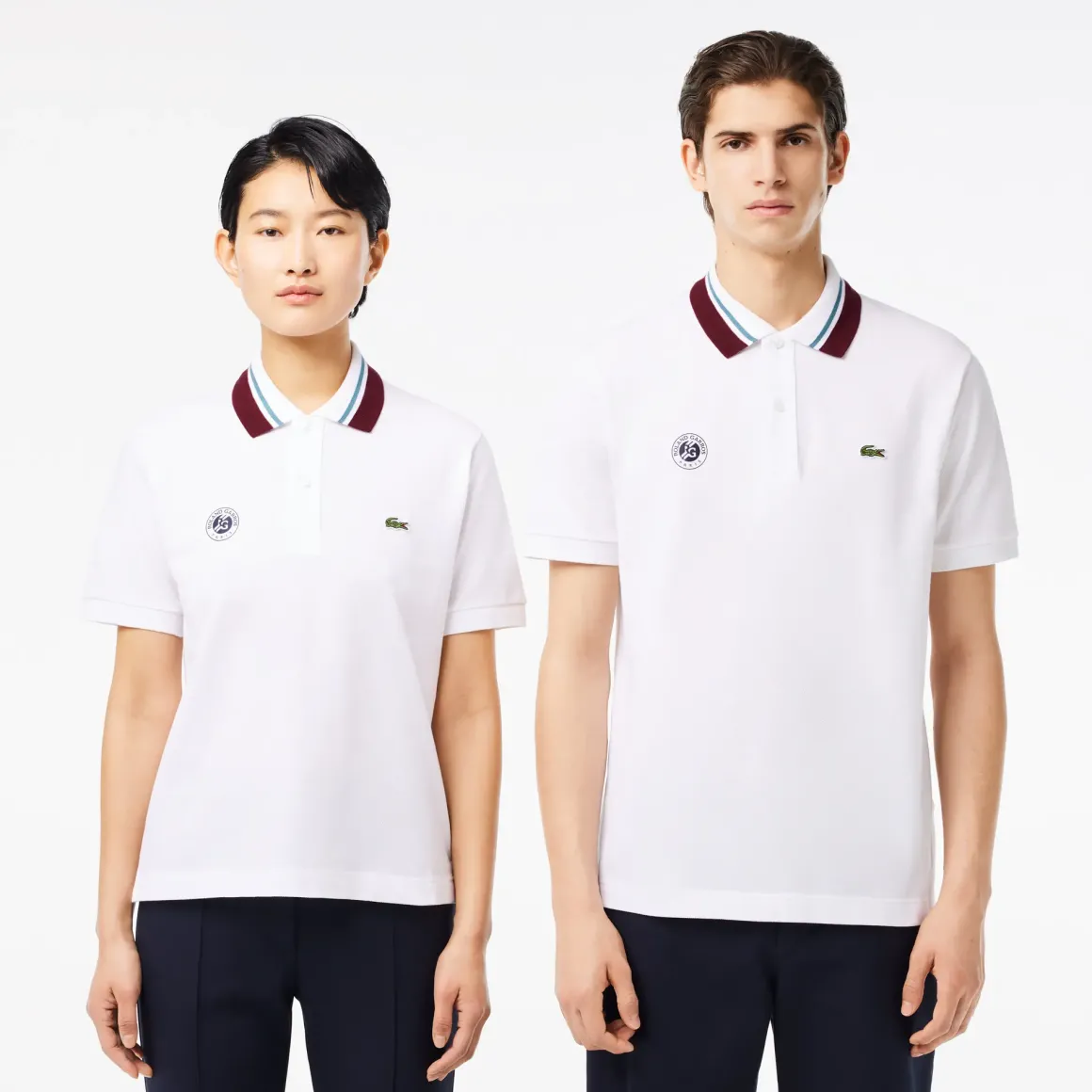 Roland-Garros Women Tennis Outfit|Women Tennis Outfits|Lacoste x Unisex Referee Polo – White