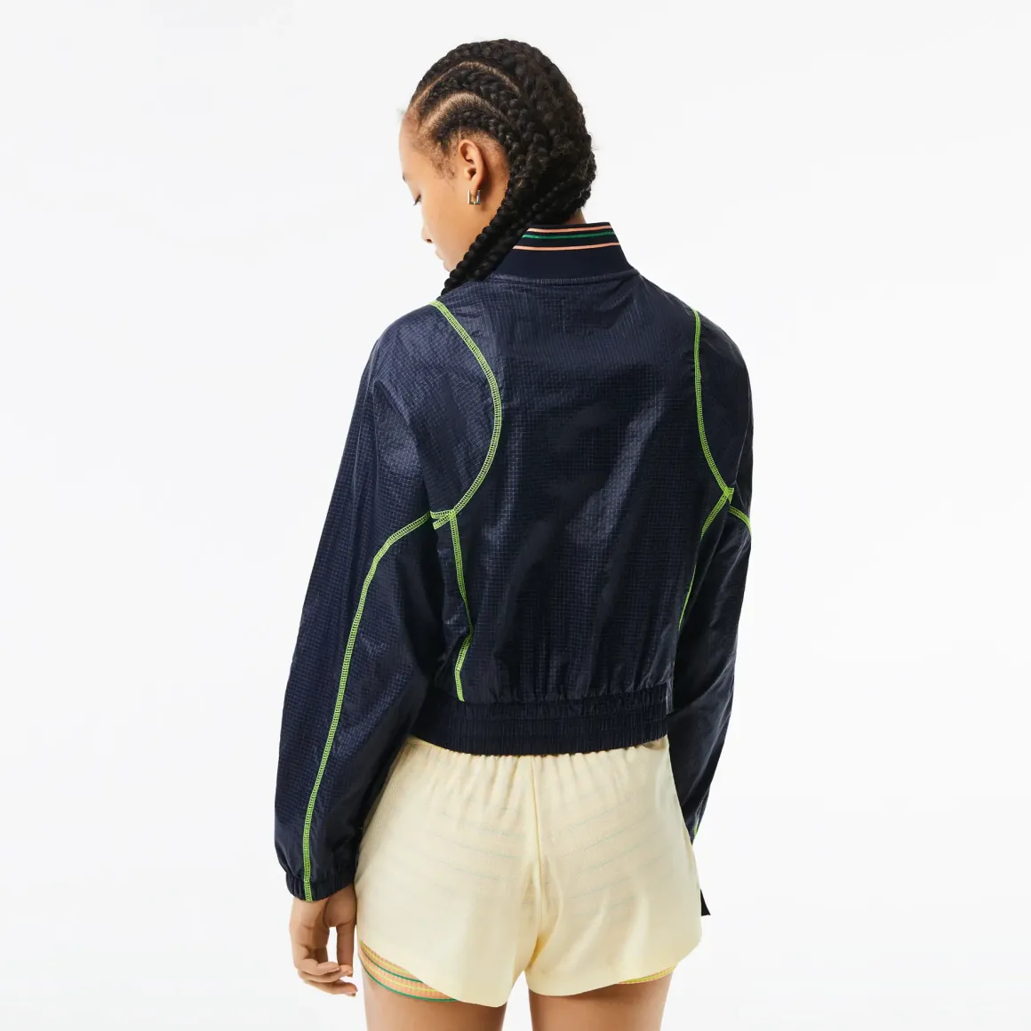 Roland-Garros Jackets|Lacoste x Woman Performance Windbreaker - Navy & yellow