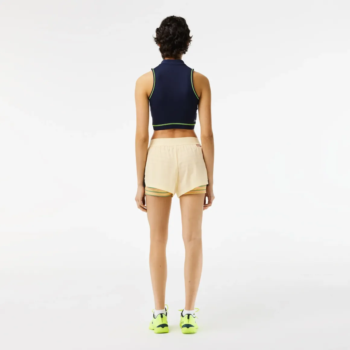 Roland-Garros Women Tennis Outfit|Women Tennis Outfits|Lacoste x Woman Performance Short - Yellow