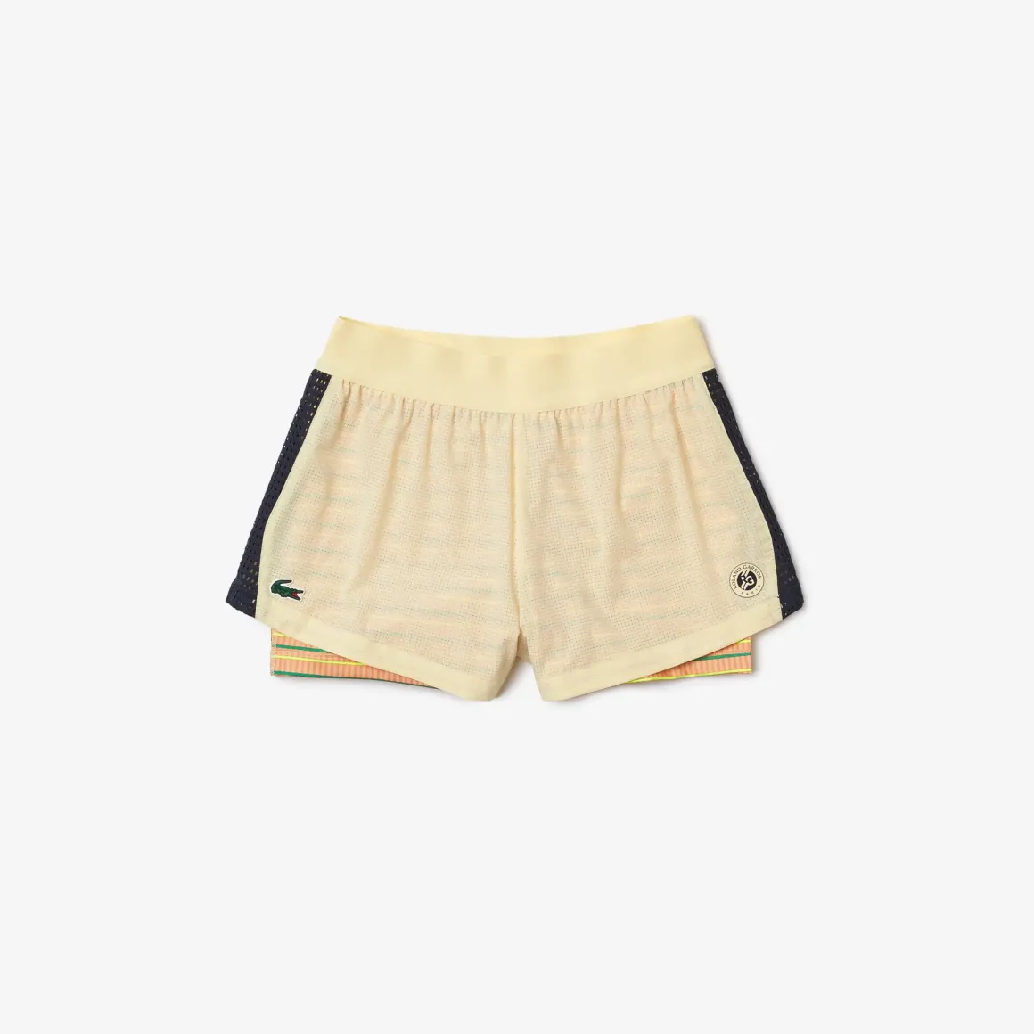 Roland-Garros Women Tennis Outfit|Women Tennis Outfits|Lacoste x Woman Performance Short - Yellow