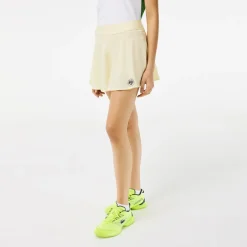 Roland-Garros Women Tennis Outfit|Women Tennis Outfits|Lacoste x Woman Performance Skirt - Yellow