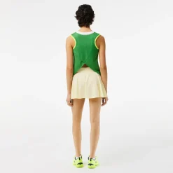 Roland-Garros Women Tennis Outfit|Women Tennis Outfits|Lacoste x Woman Performance Skirt - Yellow
