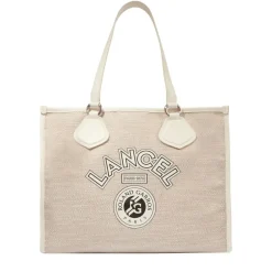 Roland-Garros Tote Bags & Handbag|Bags|Lancel Paris x Canvas Tote Bag - White