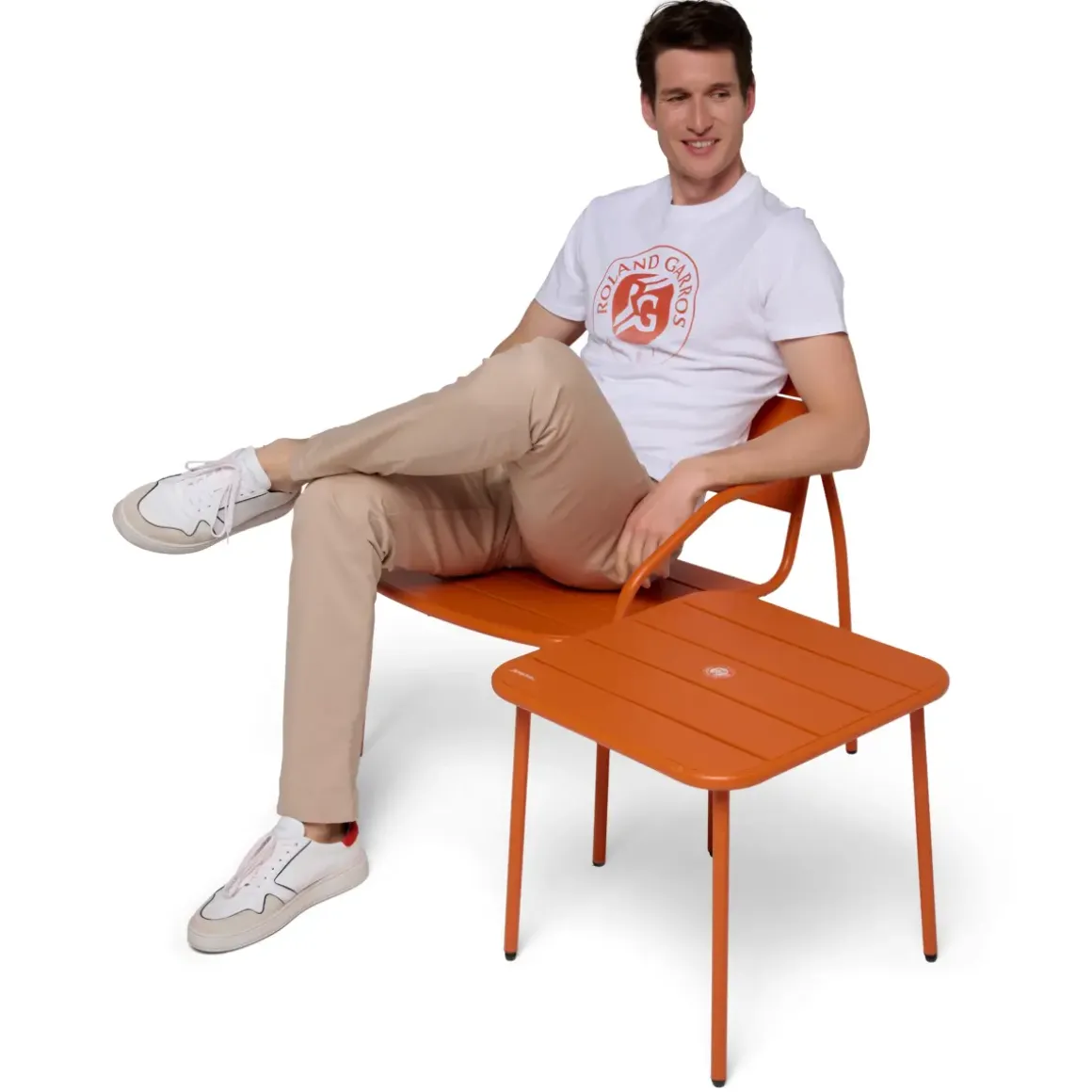 Roland-Garros T-shirts|Man Big Logo T-shirt - White