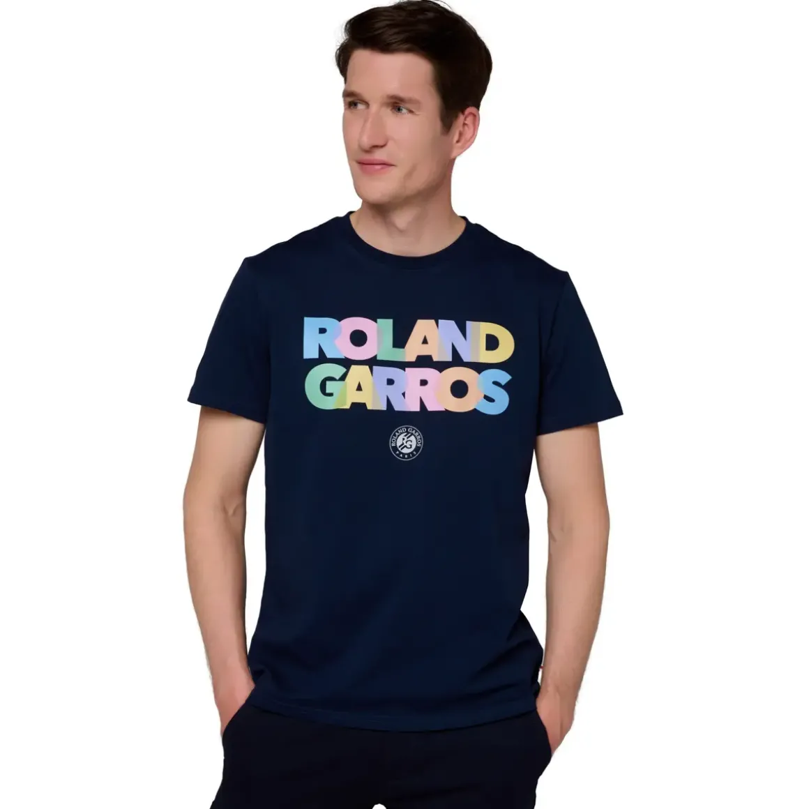 Roland-Garros T-shirts|Man Signature T-shirt - Navy