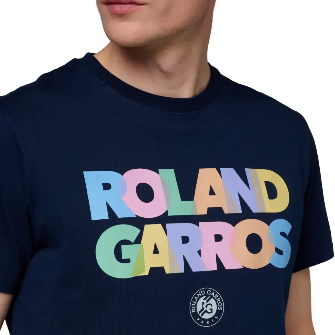 Roland-Garros T-shirts|Man Signature T-shirt - Navy