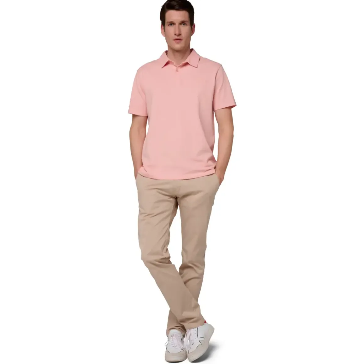 Roland-Garros Polos|Man Stripes Polo - Pink