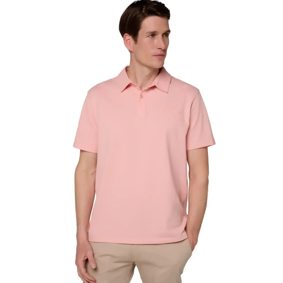 Roland-Garros Polos|Man Stripes Polo - Pink