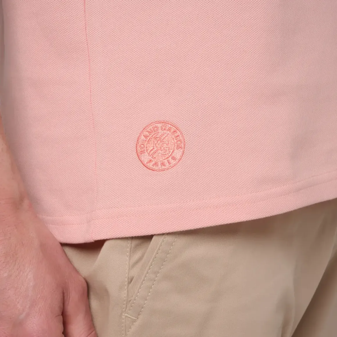 Roland-Garros Polos|Man Stripes Polo - Pink