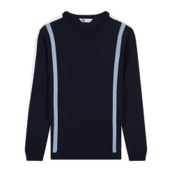 Roland-Garros Hoodies & Sweatshirts|Men's Roland Garros cotton sweater with vertical stripes - navy blue