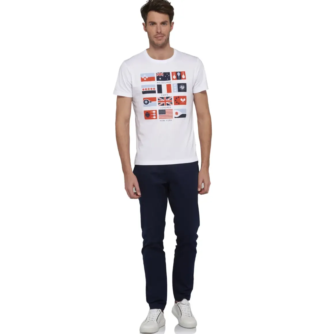 Roland-Garros T-shirts|Men's Roland Garros "Grand Slam" T-shirt - white