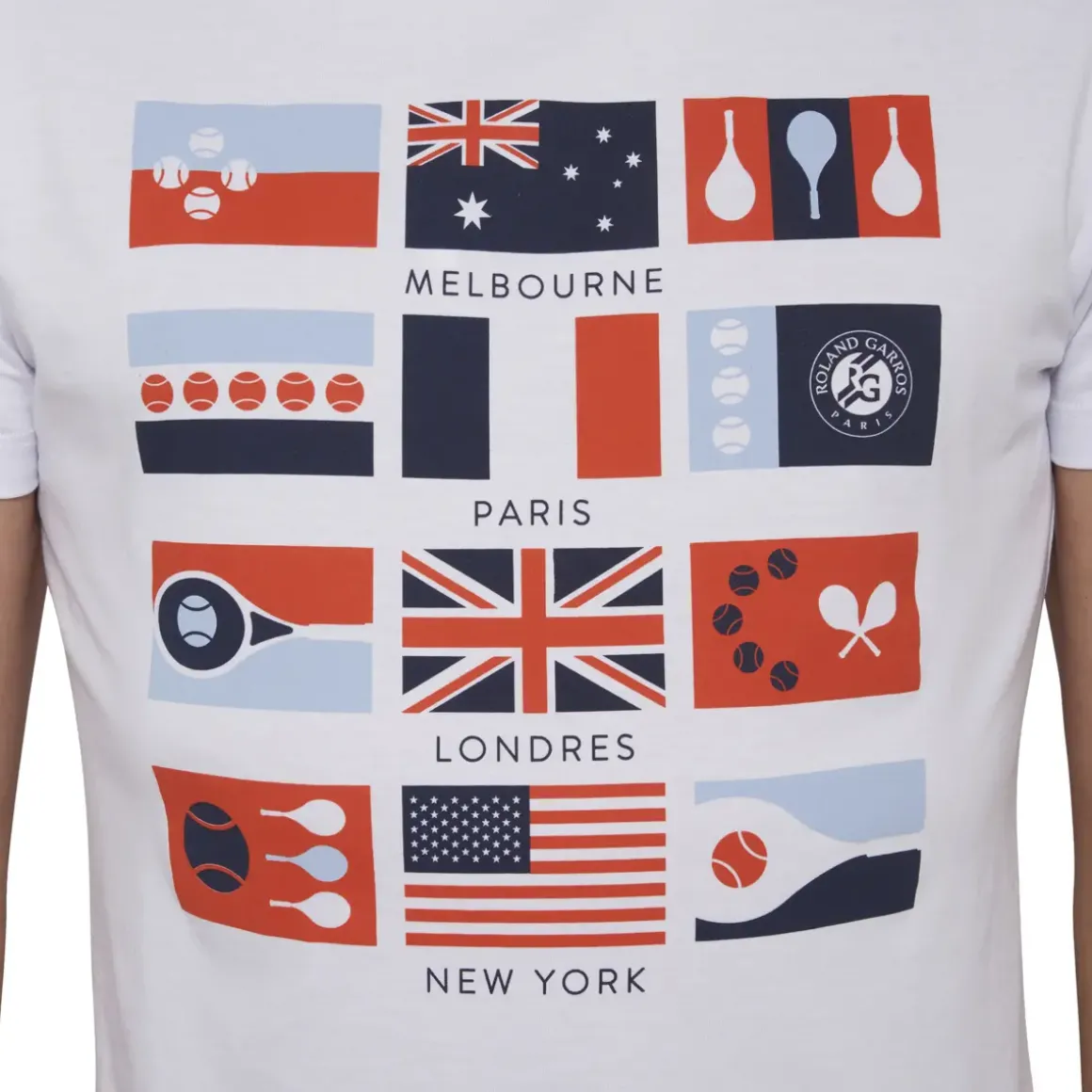 Roland-Garros T-shirts|Men's Roland Garros "Grand Slam" T-shirt - white