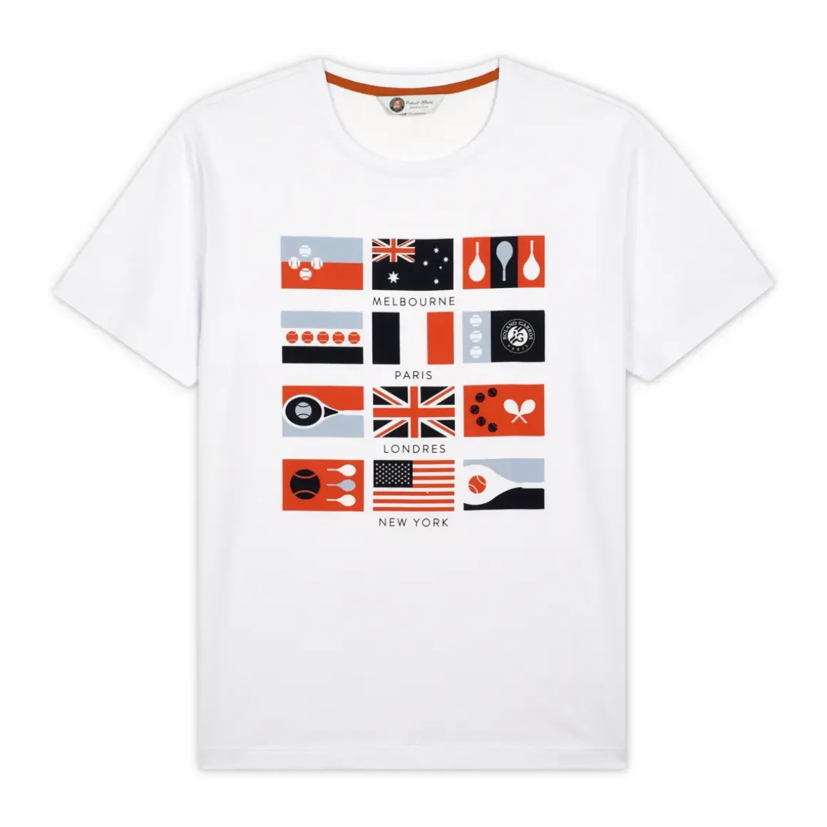 Roland-Garros T-shirts|Men's Roland Garros "Grand Slam" T-shirt - white