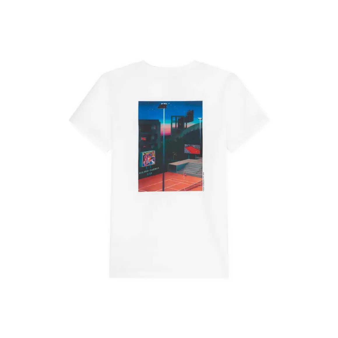 Roland-Garros Girls Outfit|Boys Outfit|Roland Garros 2021 children's Official Poster T-Shirt - white