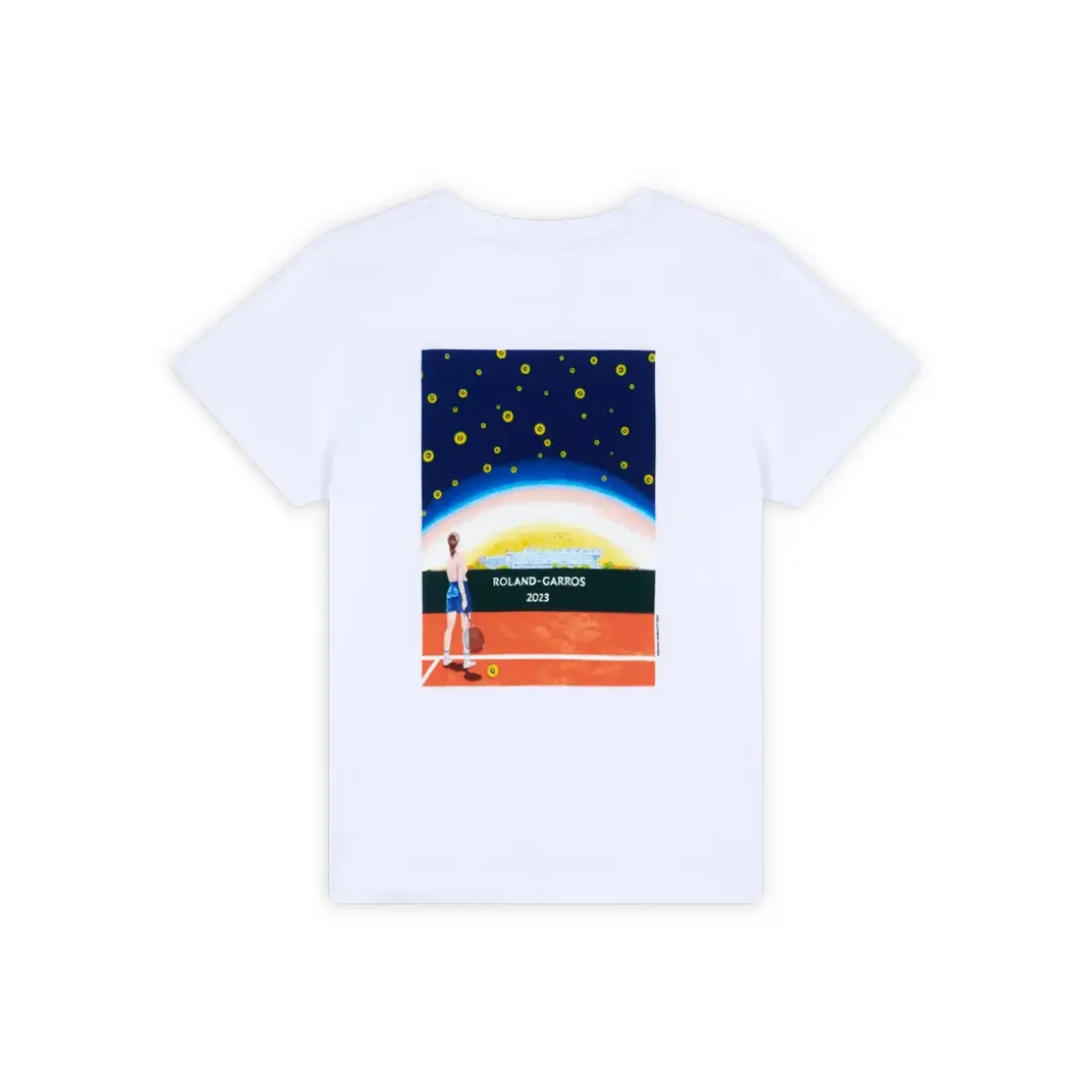 Roland-Garros Girls Outfit|Boys Outfit|Roland Garros 2023 child's Official Poster T-Shirt - White