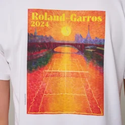 Roland-Garros T-shirts|Roland Garros 2024 Men's Official Poster T-Shirt - White