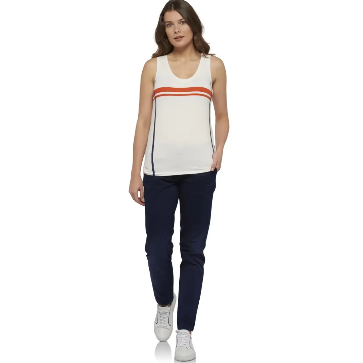 Roland-Garros T-shirts & Tank Tops|Roland Garros striped tank top - ecru