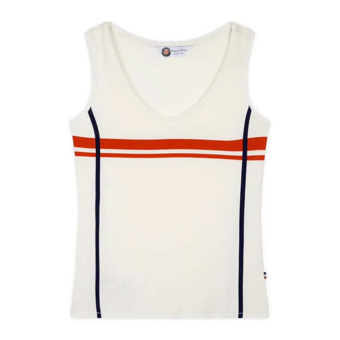 Roland-Garros T-shirts & Tank Tops|Roland Garros striped tank top - ecru