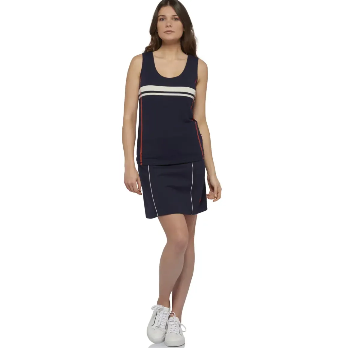 Roland-Garros T-shirts & Tank Tops|Roland Garros striped tank top - navy blue