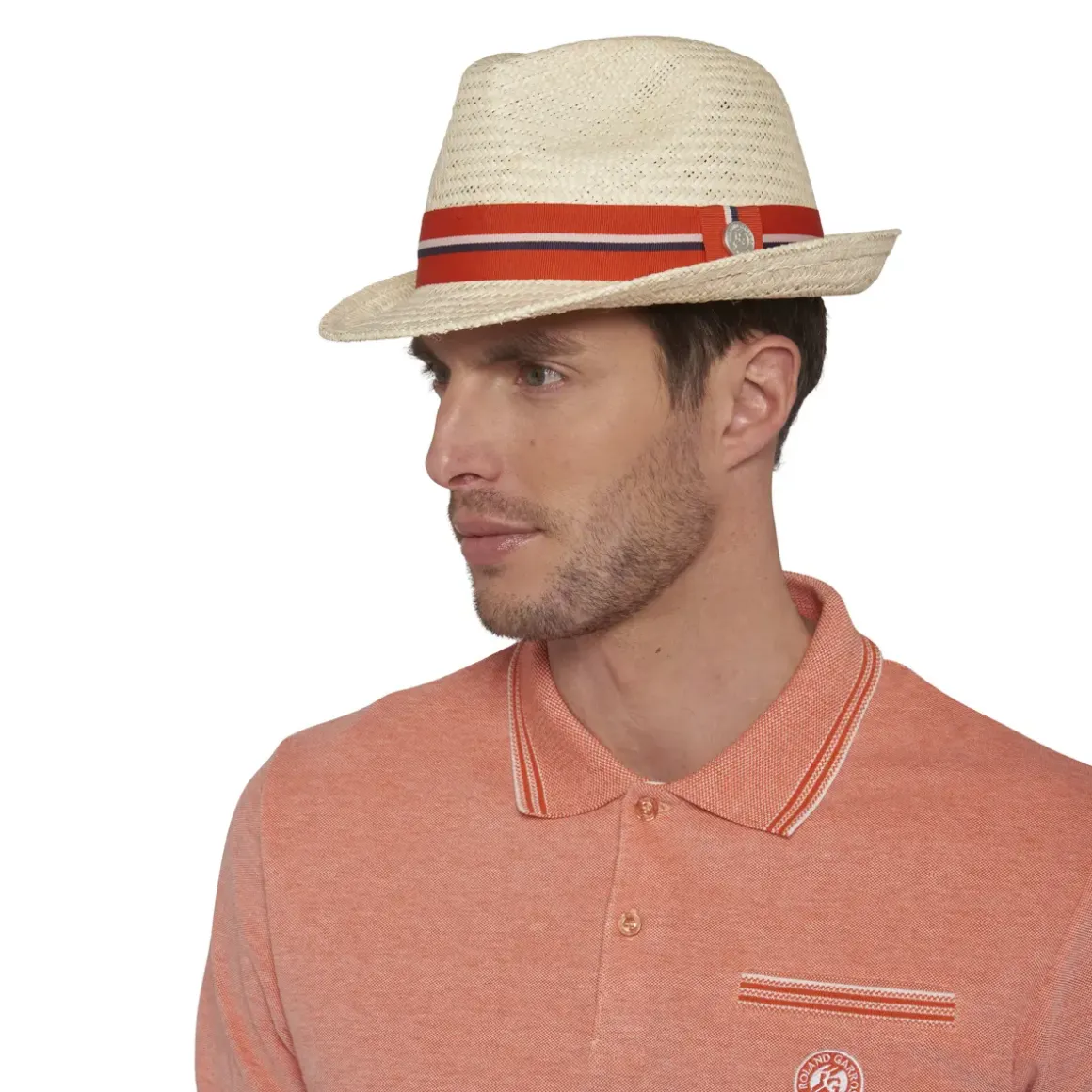Roland-Garros Caps & Hats|Caps & Hats|Roland Garros unisex straw trilby - clay court
