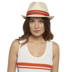 Roland-Garros Caps & Hats|Caps & Hats|Roland Garros unisex straw trilby - clay court
