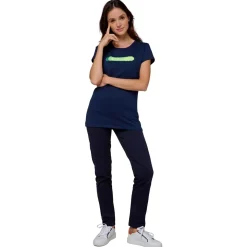 Roland-Garros T-shirts & Tank Tops|Roland Garros Yellow Ball Woman T-shirt - Navy
