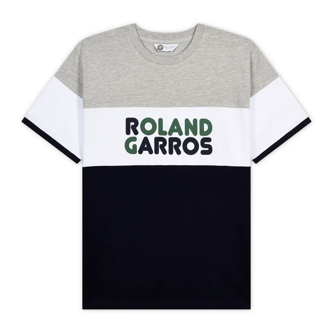 Roland-Garros T-shirts|Color Block man t-shirt - grey and navy blue