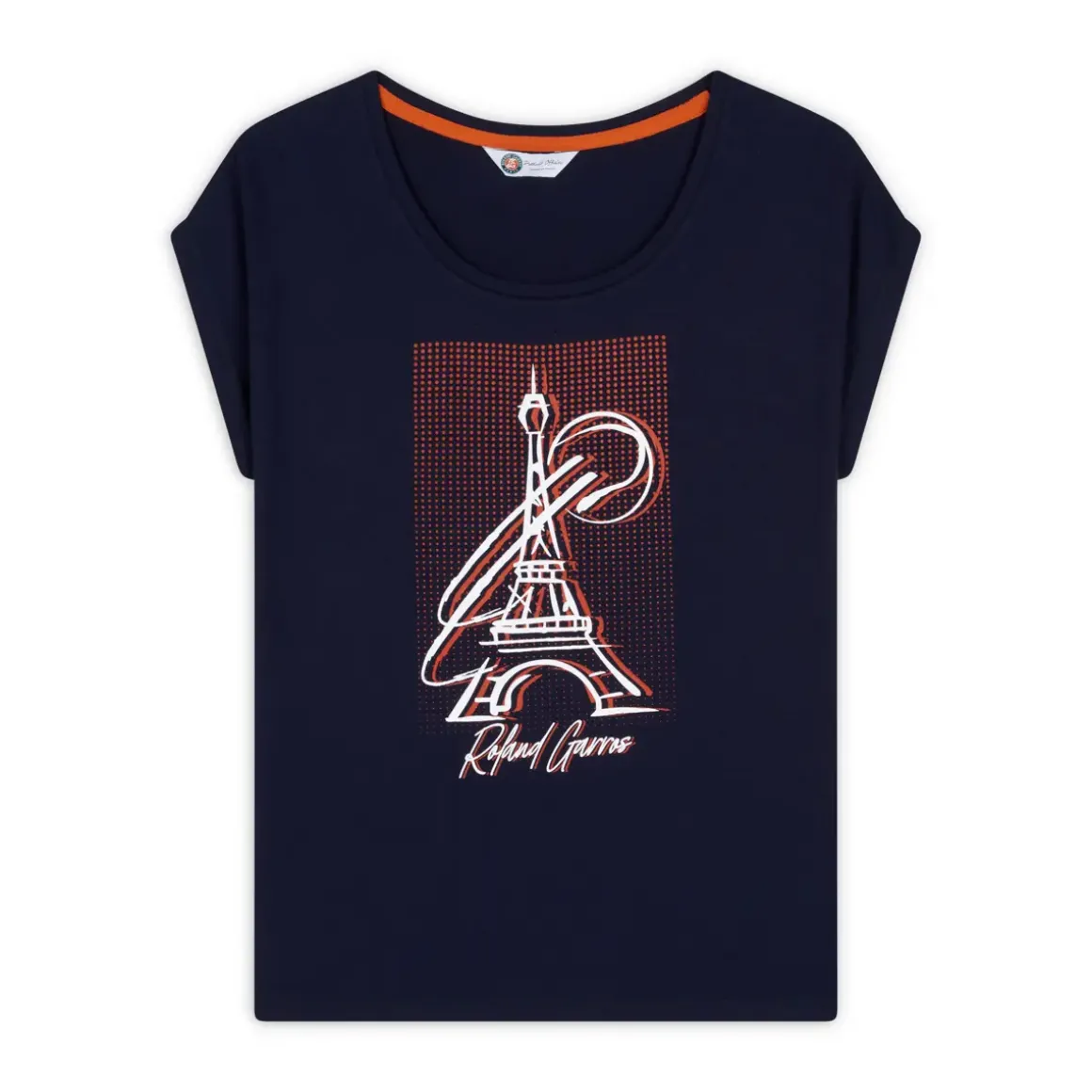 Roland-Garros T-shirts & Tank Tops|Eiffel Tower woman t-shirt - Navy blue