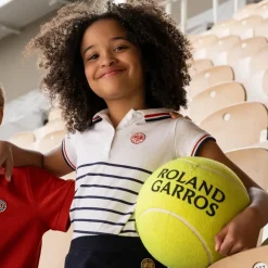 Roland-Garros Girls Outfit|Girl's Heritage Polo - Ecru