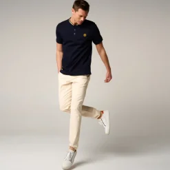 Roland-Garros Polos|Heritage Mao Collar Men's Polo - Navy