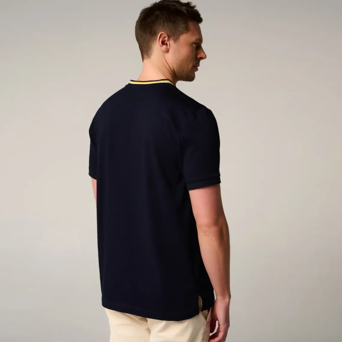 Roland-Garros Polos|Heritage Mao Collar Men's Polo - Navy
