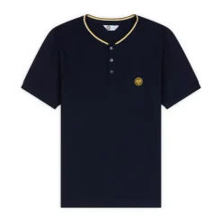 Roland-Garros Polos|Heritage Mao Collar Men's Polo - Navy