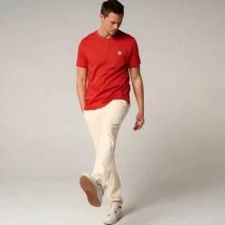 Roland-Garros Polos|Heritage Mao Collar Men's Polo - Clay