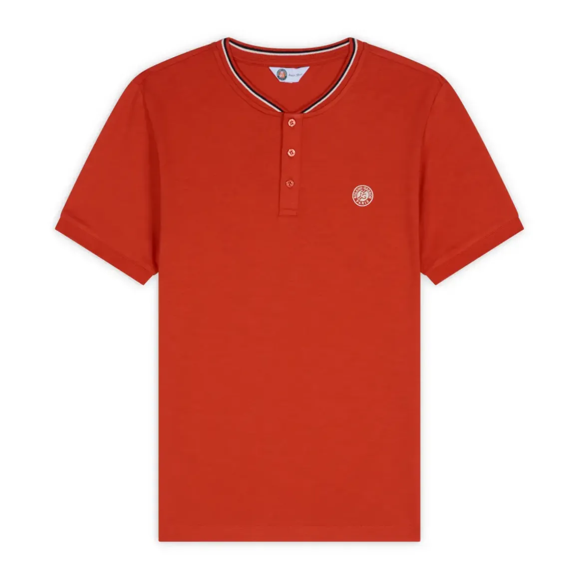Roland-Garros Polos|Heritage Mao Collar Men's Polo - Clay