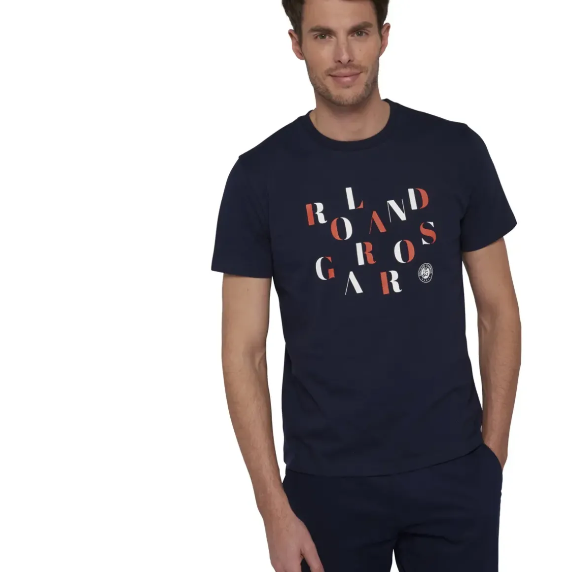 Roland-Garros T-shirts|letters man t-shirt - navy