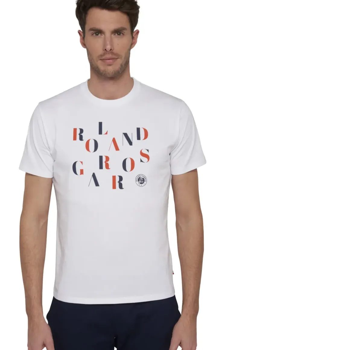 Roland-Garros T-shirts|letters man t-shirt - white