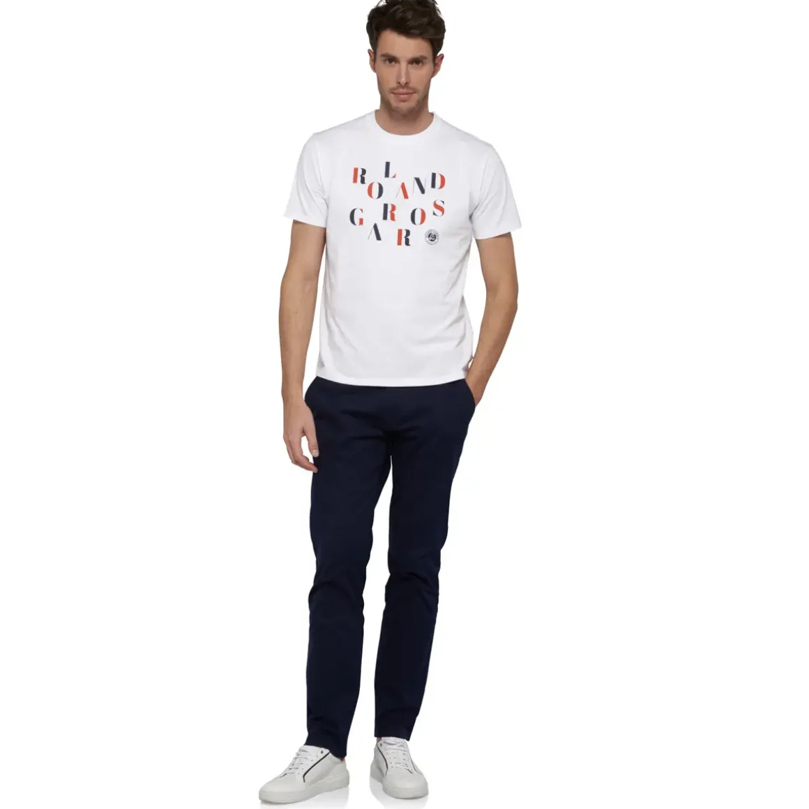 Roland-Garros T-shirts|letters man t-shirt - white