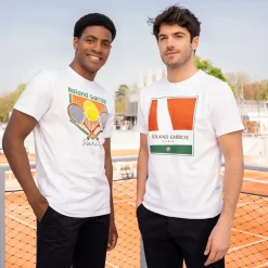 Roland-Garros T-shirts|line court men's t-shirt - White