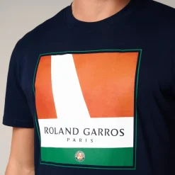 Roland-Garros T-shirts|line court men's t-shirt - Navy Blue