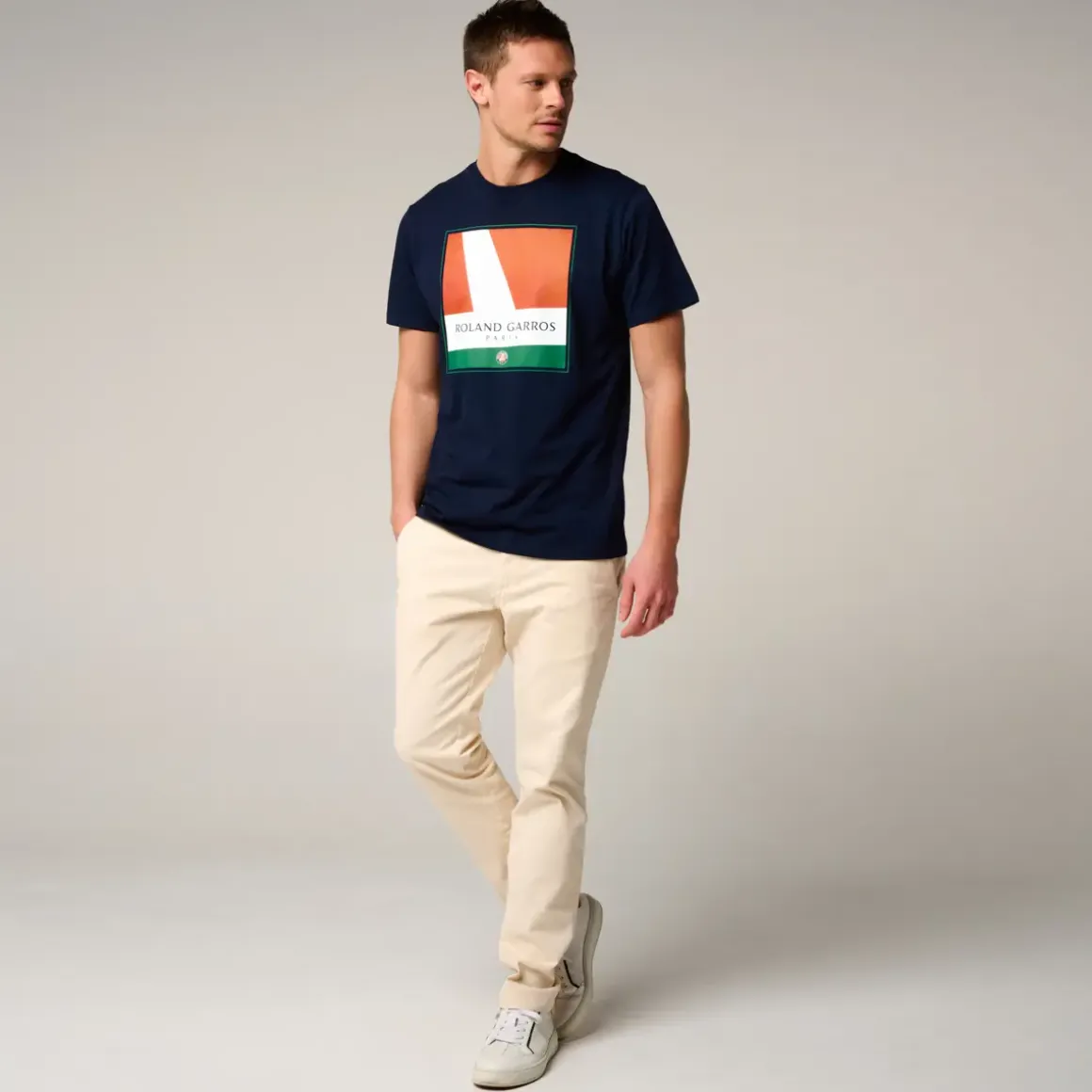 Roland-Garros T-shirts|line court men's t-shirt - Navy Blue