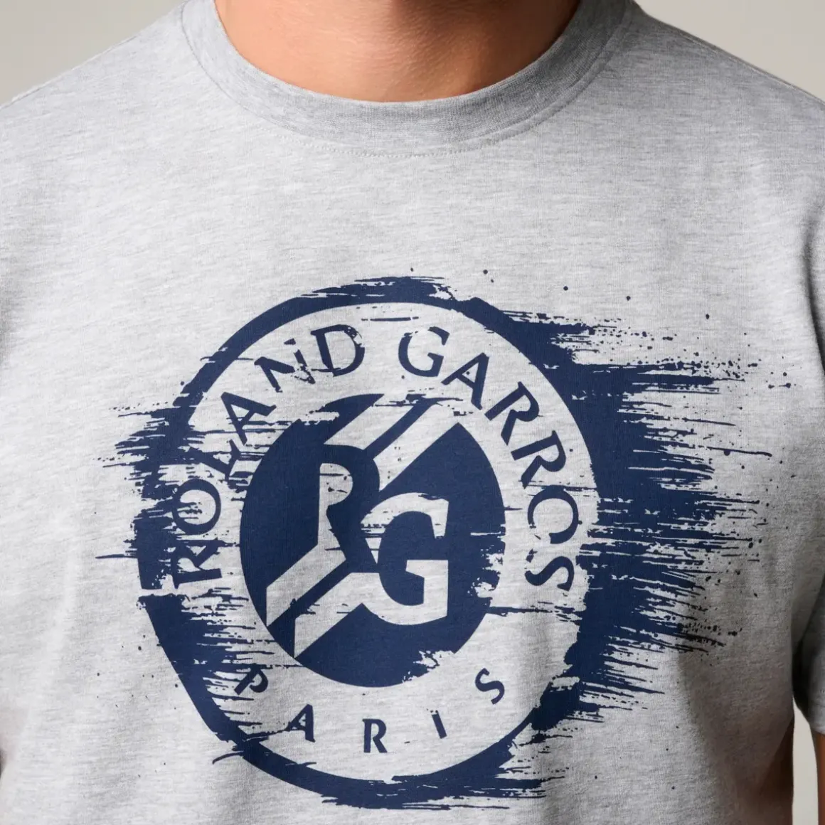 Roland-Garros T-shirts|logo men's t-shirt - Heather Grey