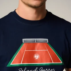Roland-Garros T-shirts|man Court T-Shirt - Navy