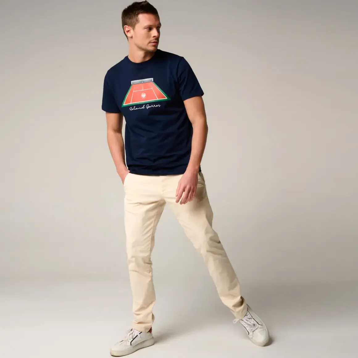 Roland-Garros T-shirts|man Court T-Shirt - Navy