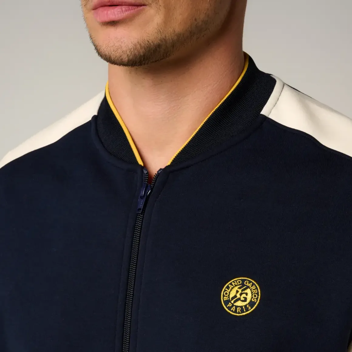 Roland-Garros Jackets|man Heritage Teddy - Navy and Cream