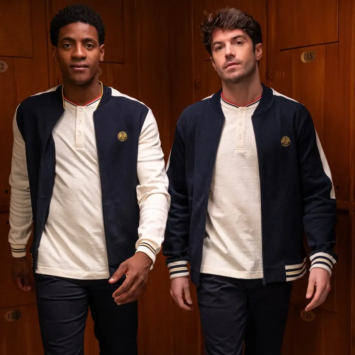 Roland-Garros Jackets|man Heritage Teddy - Navy and Cream