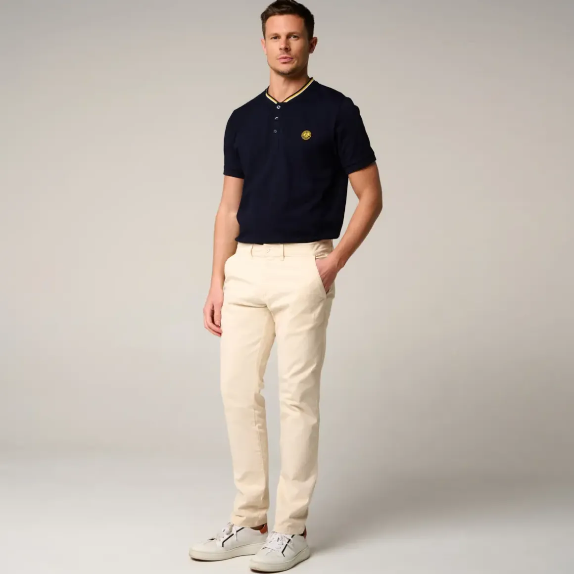 Roland-Garros Trousers & Shorts|man Heritage Pants - Ecru